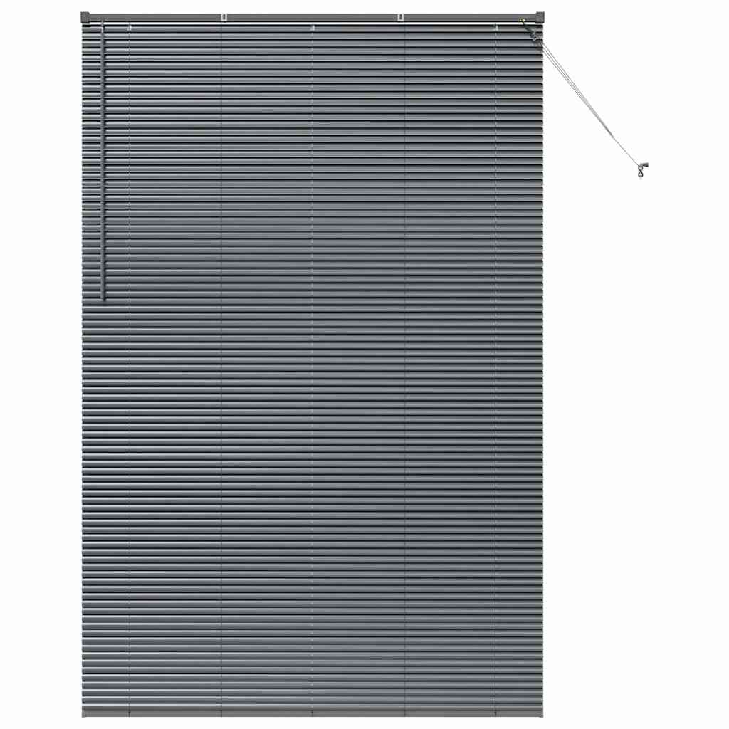 Persienner Mørkegrå 220 x 145 cm 25 mm Aluminium