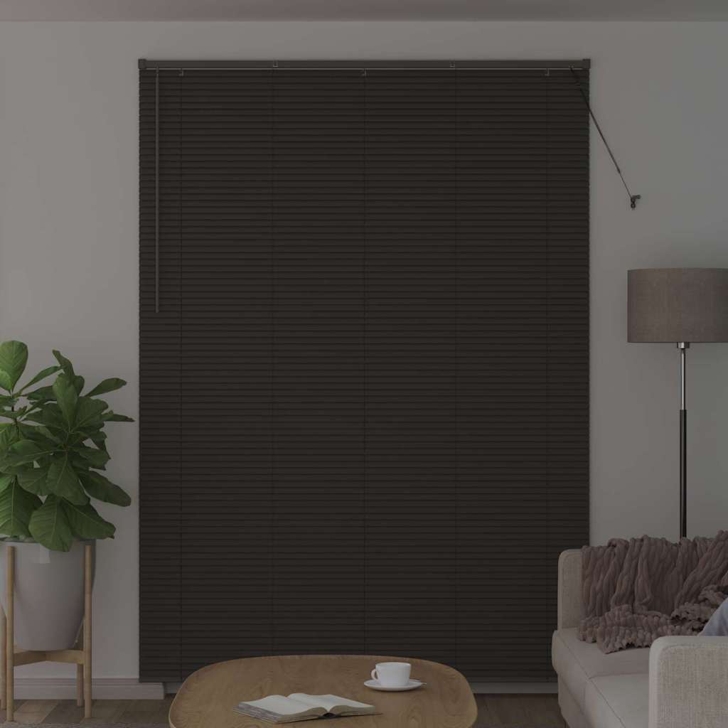 Persienner Mørkegrå 220 x 155 cm 25 mm Aluminium