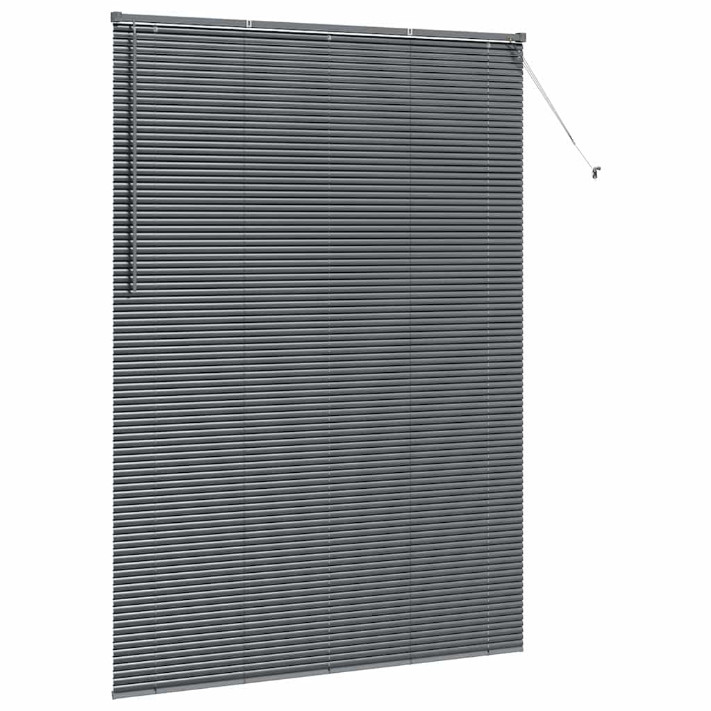 Persienner Mørkegrå 220 x 155 cm 25 mm Aluminium