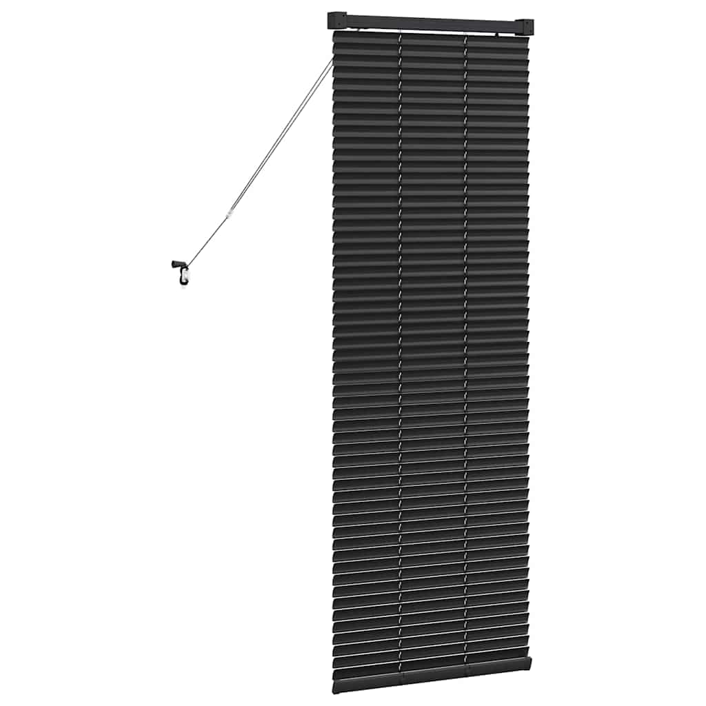 Persienner Sort 130 x 45 cm 25 mm Aluminium