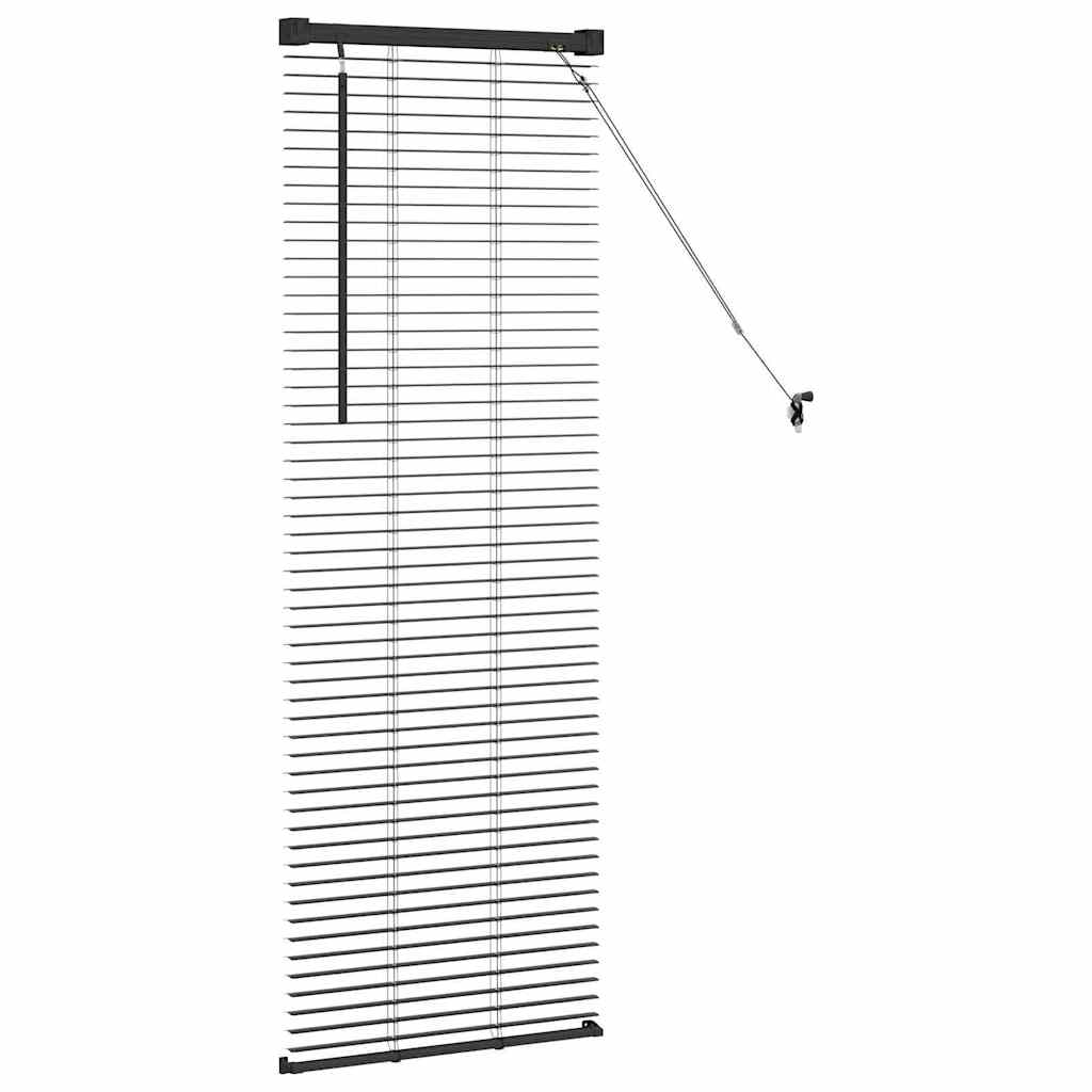 Persienner Sort 130 x 50 cm 25 mm Aluminium