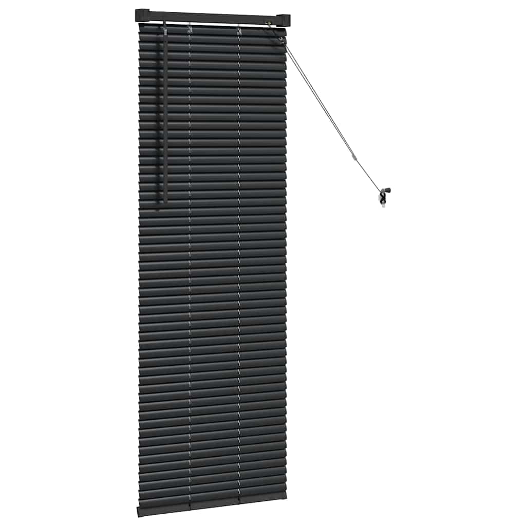 Persienner Sort 130 x 55 cm 25 mm Aluminium