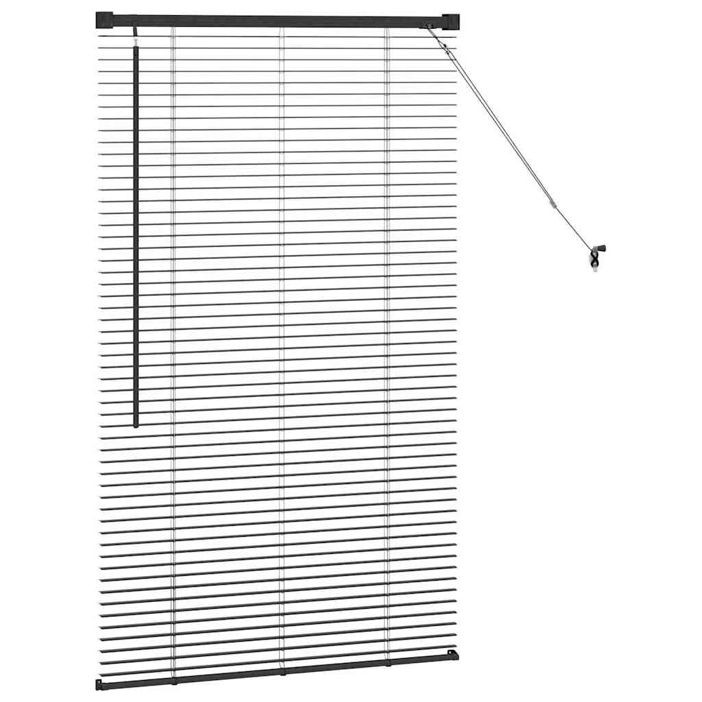 Persienner Sort 130 x 80 cm 25 mm Aluminium