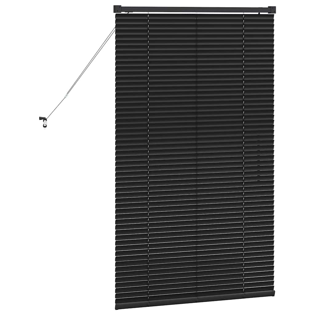 Persienner Sort 130 x 80 cm 25 mm Aluminium