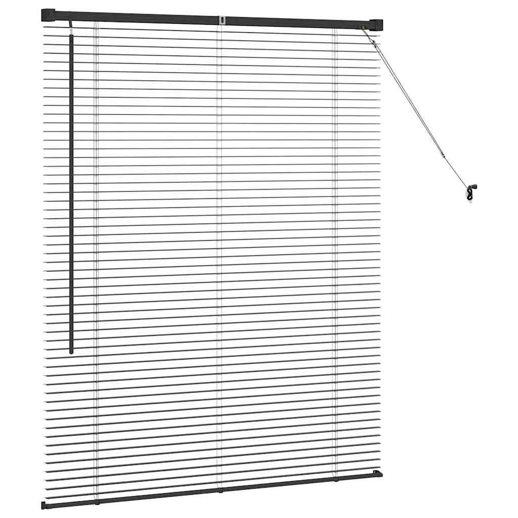 Persienner Sort 130 x 105 cm 25 mm Aluminium