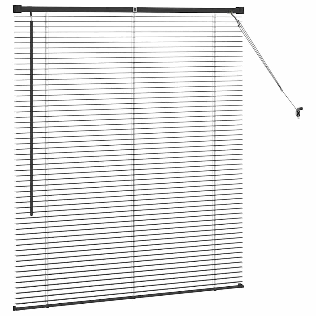 Persienner Sort 130 x 115 cm 25 mm Aluminium