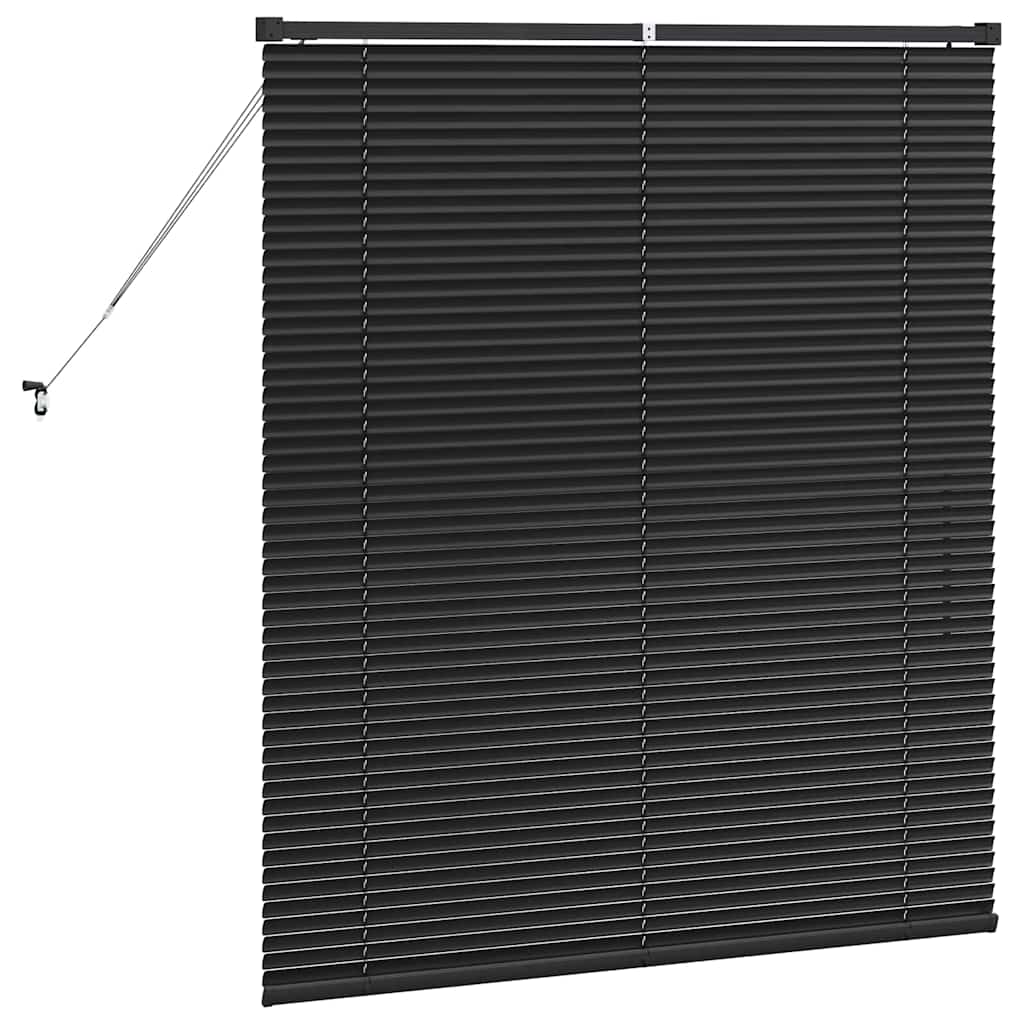 Persienner Sort 130 x 115 cm 25 mm Aluminium
