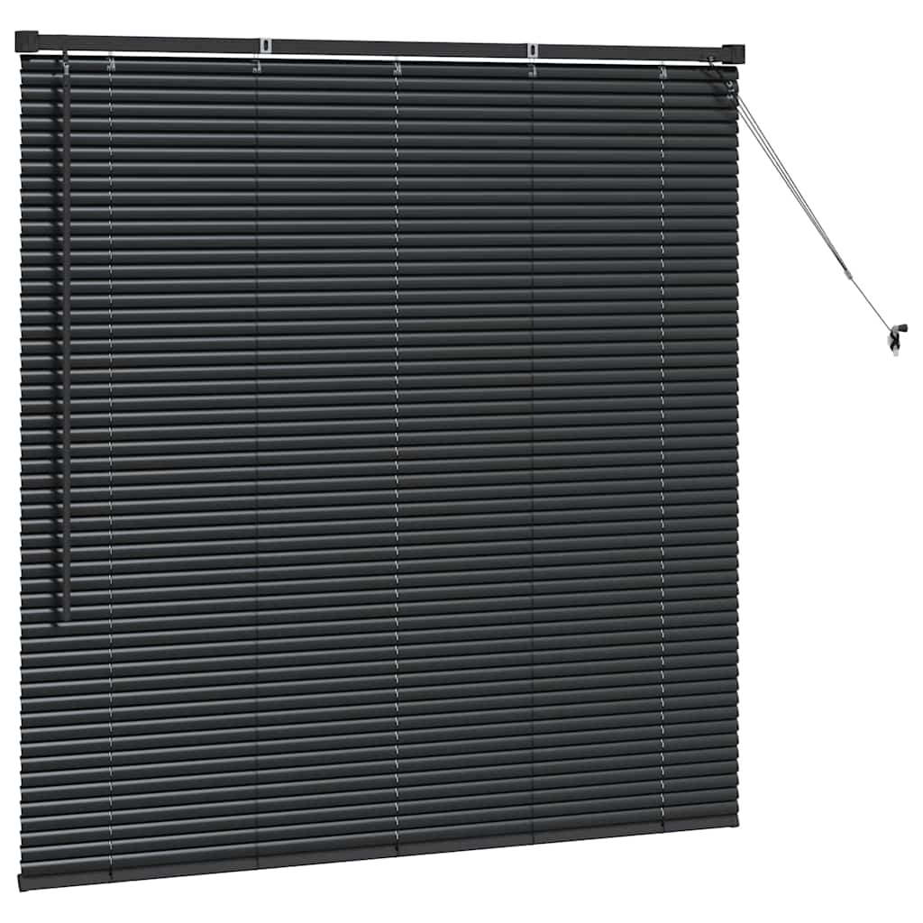 Persienner Sort 130 x 125 cm 25 mm Aluminium