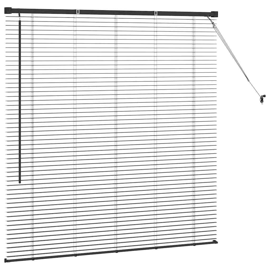 Persienner Sort 130 x 135 cm 25 mm Aluminium