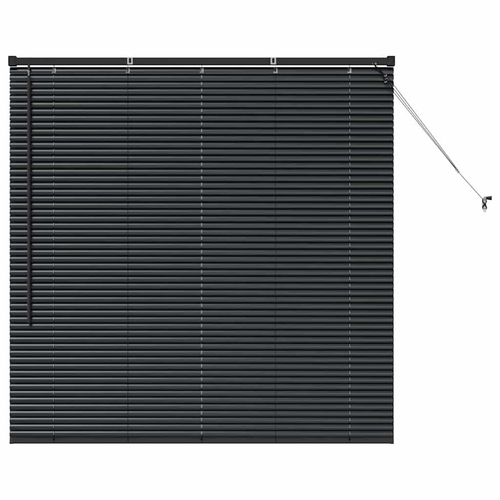 Persienner Sort 130 x 135 cm 25 mm Aluminium