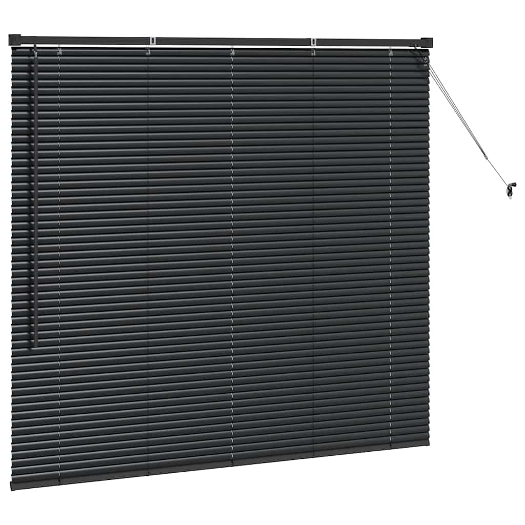 Persienner Sort 130 x 140 cm 25 mm Aluminium
