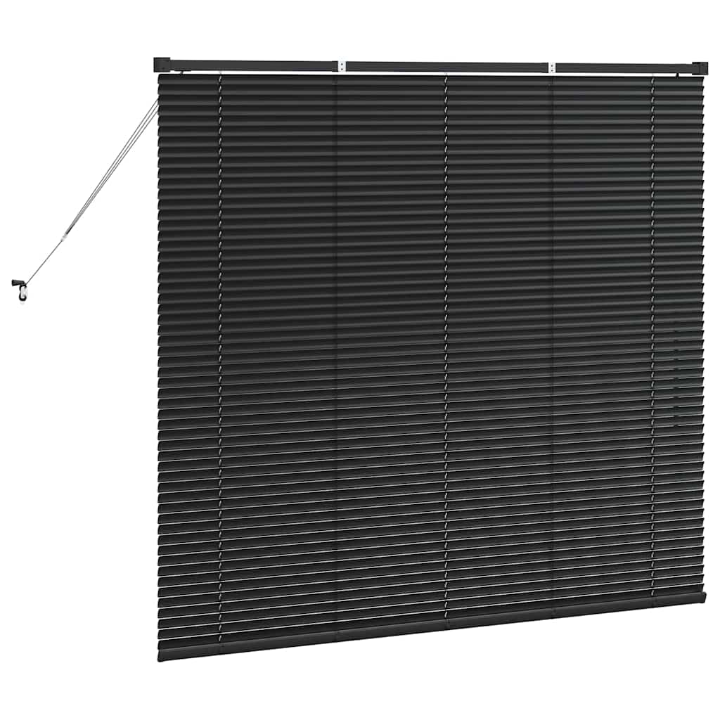 Persienner Sort 130 x 140 cm 25 mm Aluminium