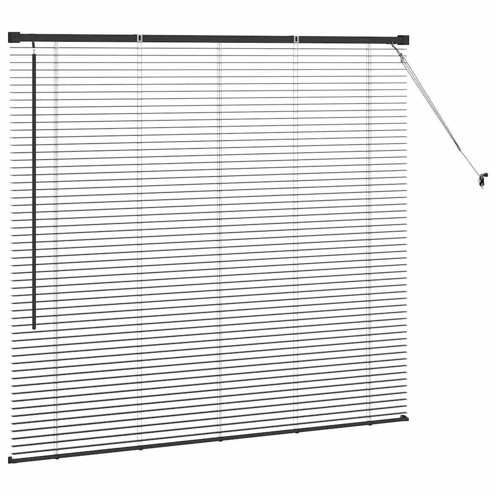 Persienner Sort 130 x 145 cm 25 mm Aluminium