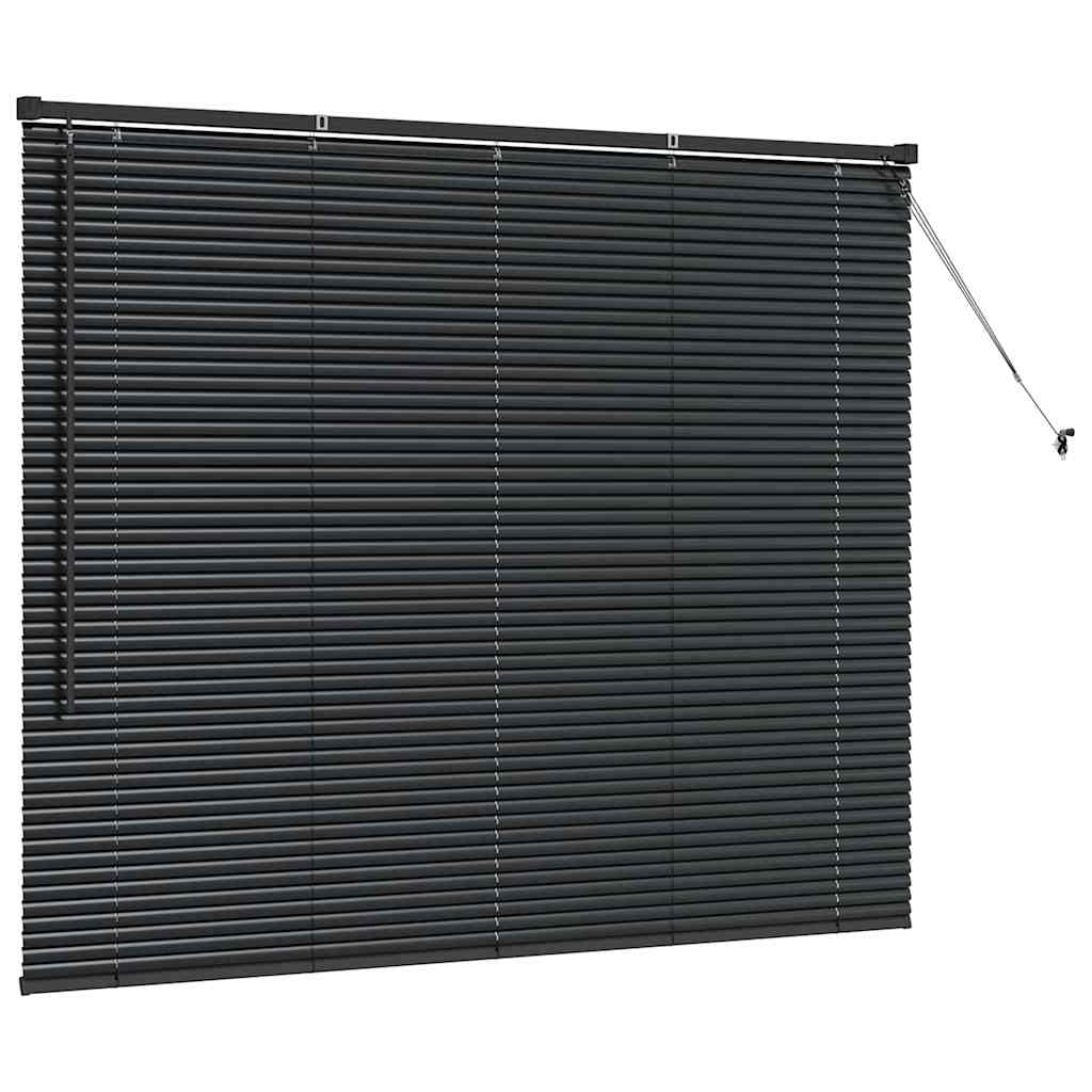 Persienner Sort 130 x 155 cm 25 mm Aluminium