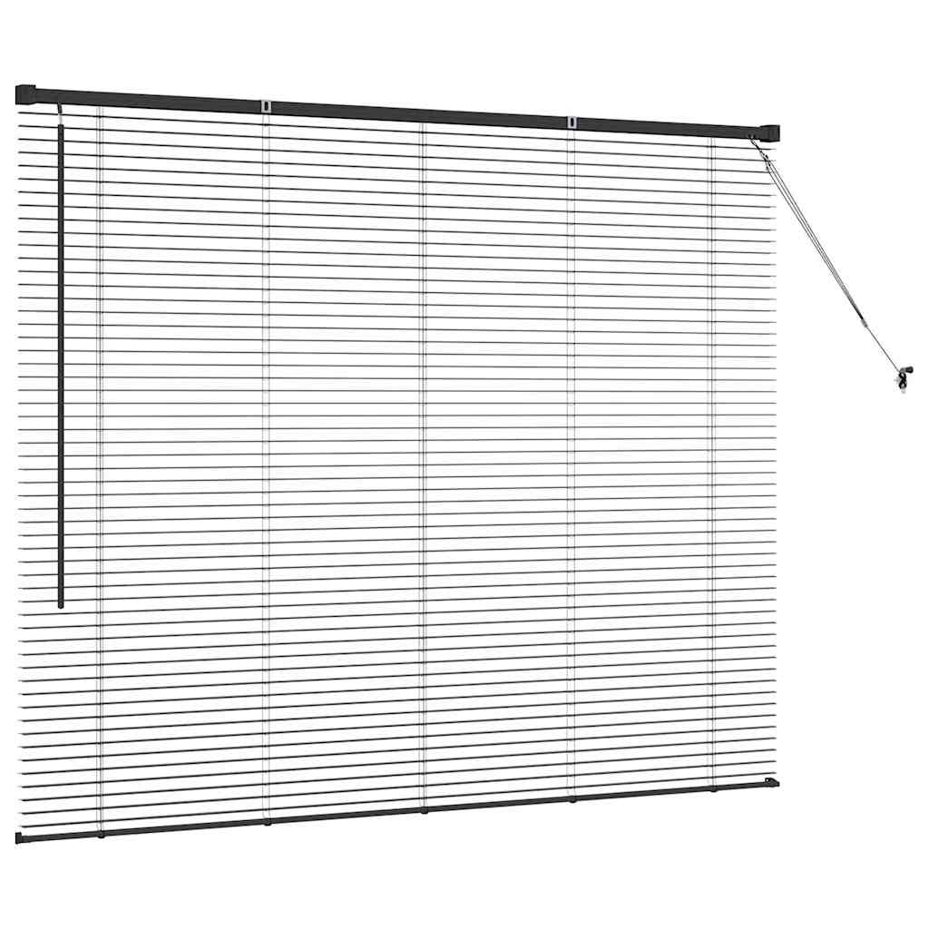 Persienner Sort 130 x 155 cm 25 mm Aluminium