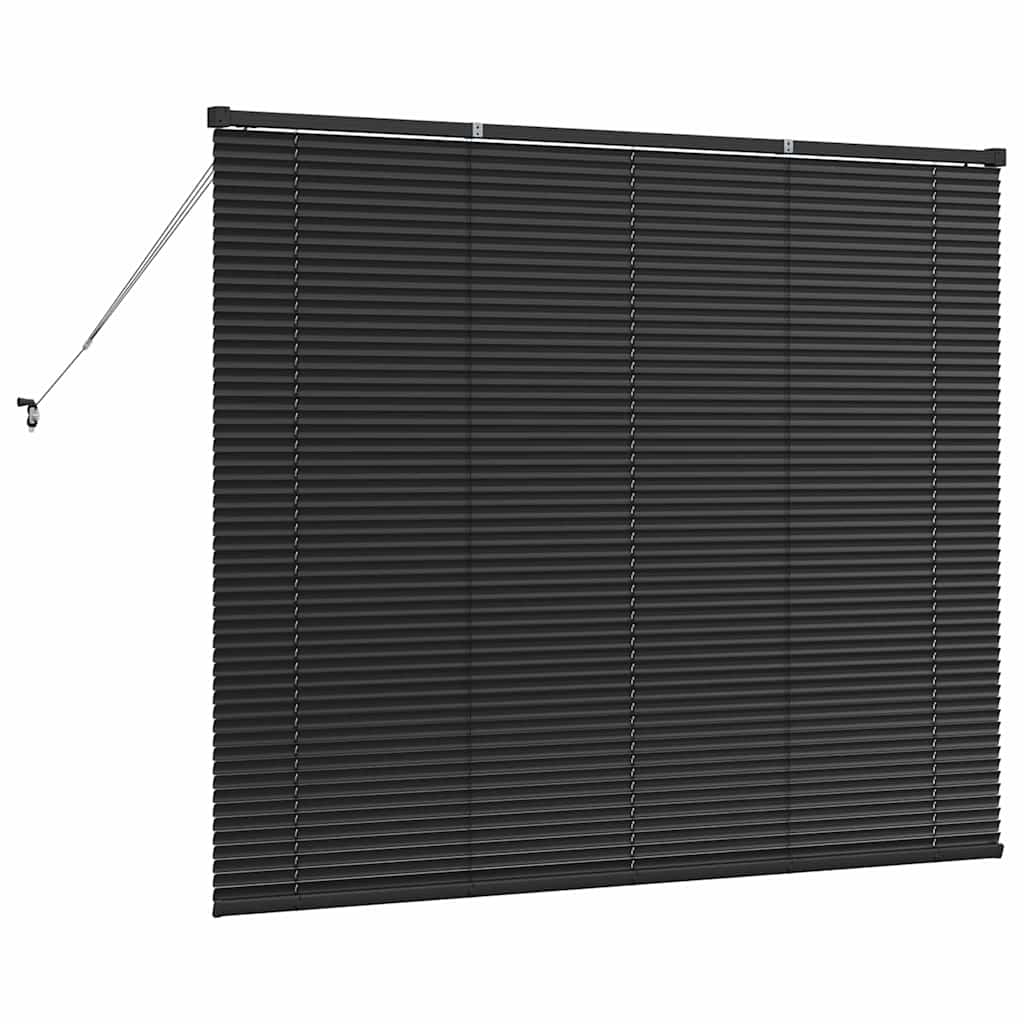 Persienner Sort 130 x 160 cm 25 mm Aluminium