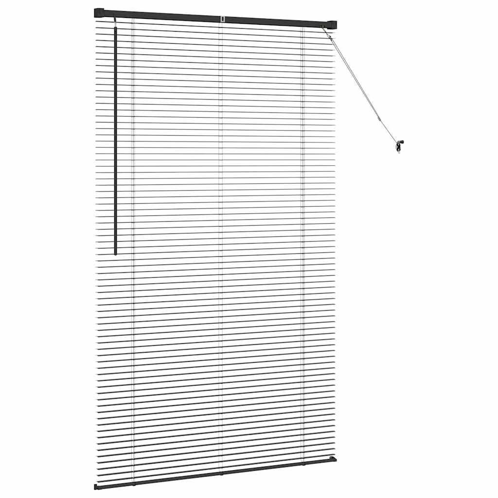 Persienner Sort 175 x 105 cm 25 mm Aluminium