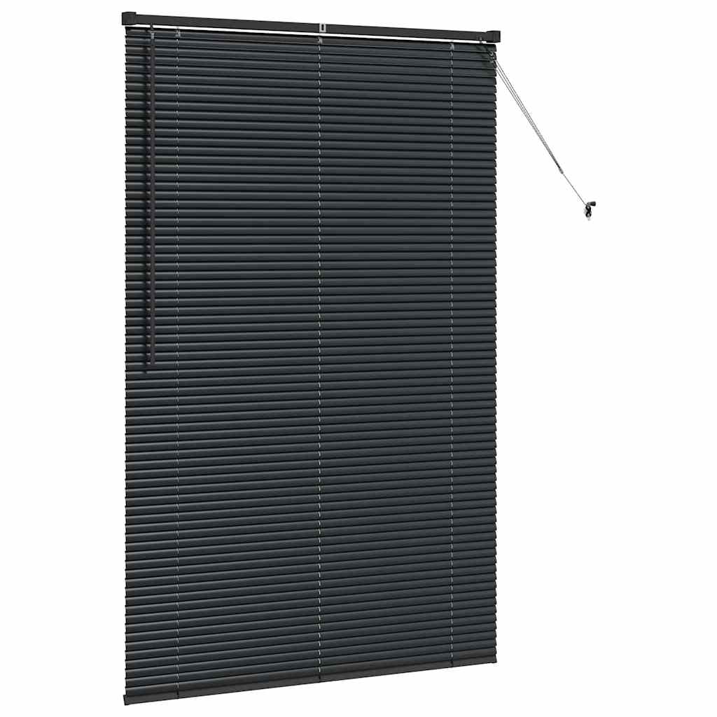 Persienner Sort 175 x 115 cm 25 mm Aluminium
