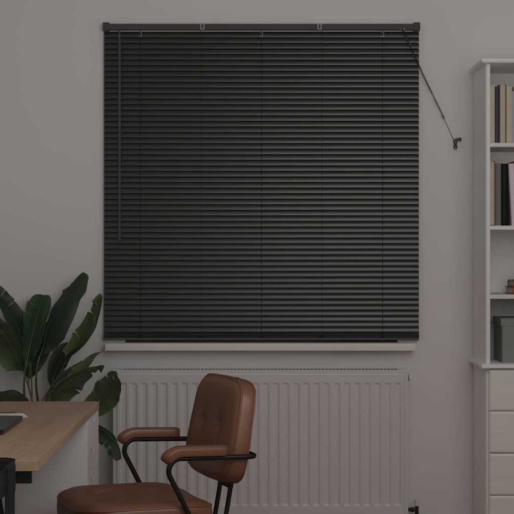 Persienner Sort 175 x 125 cm 25 mm Aluminium