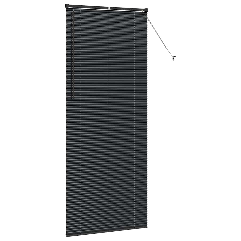 Persienner Sort 220 x 85 cm 25 mm Aluminium