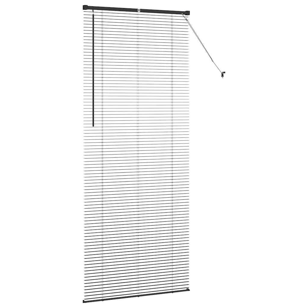 Persienner Sort 220 x 85 cm 25 mm Aluminium