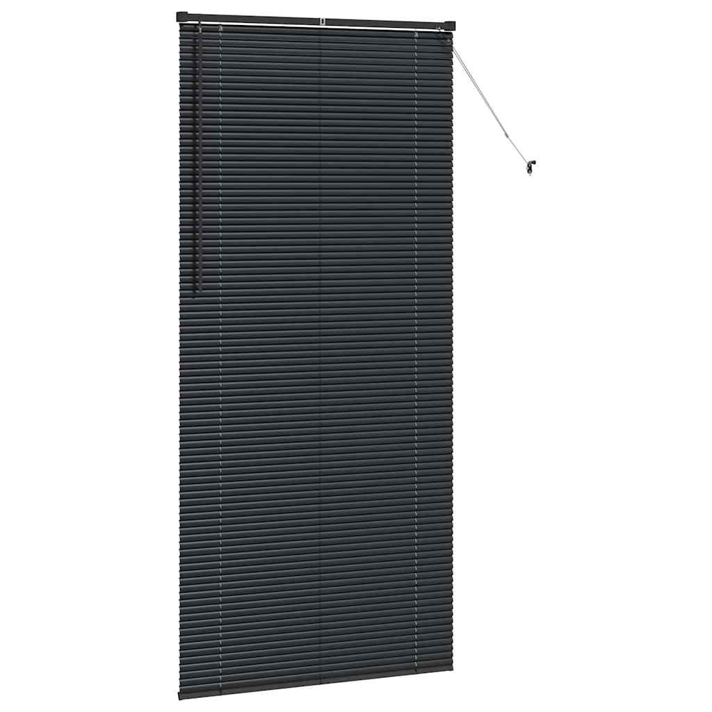Persienner Sort 220 x 105 cm 25 mm Aluminium