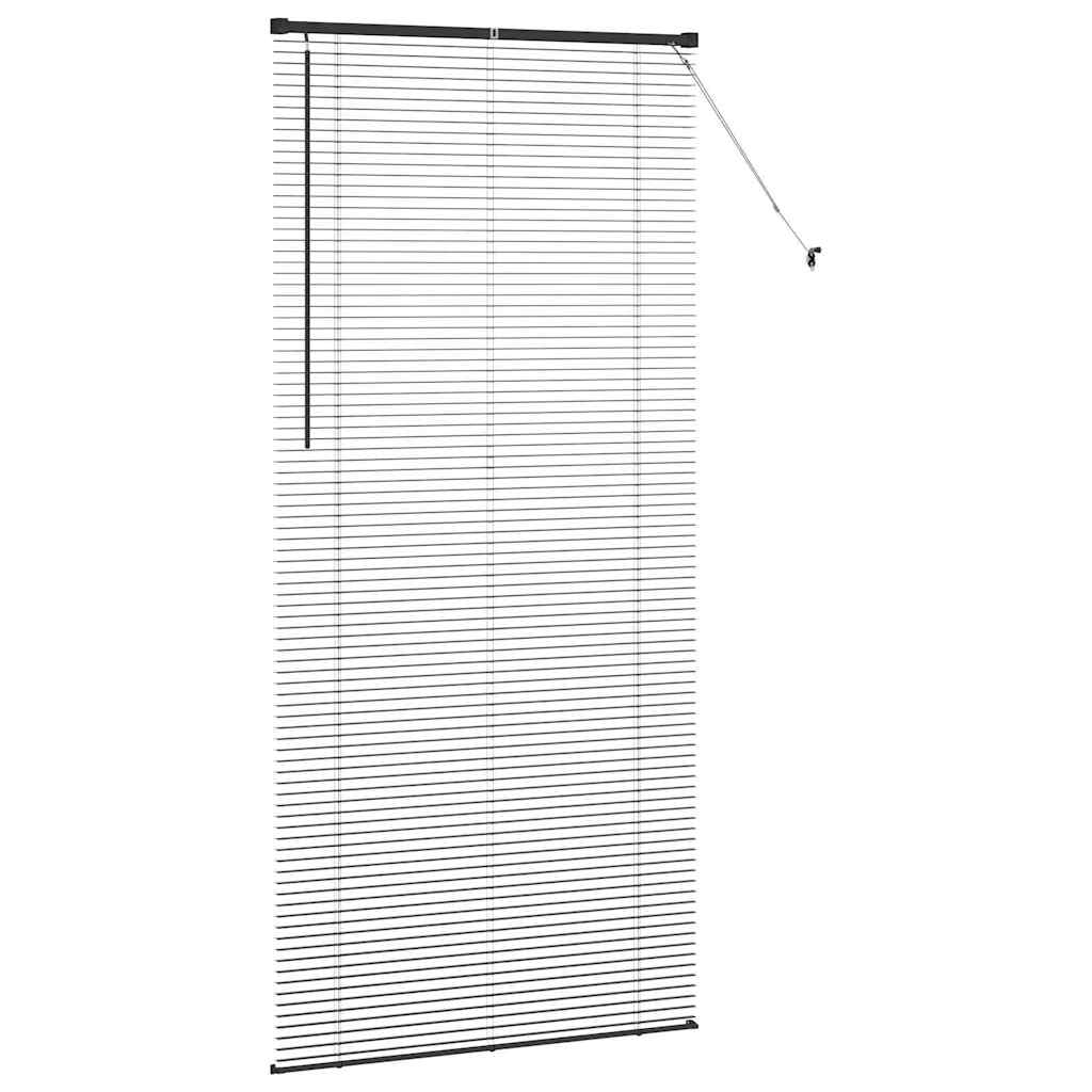 Persienner Sort 220 x 105 cm 25 mm Aluminium
