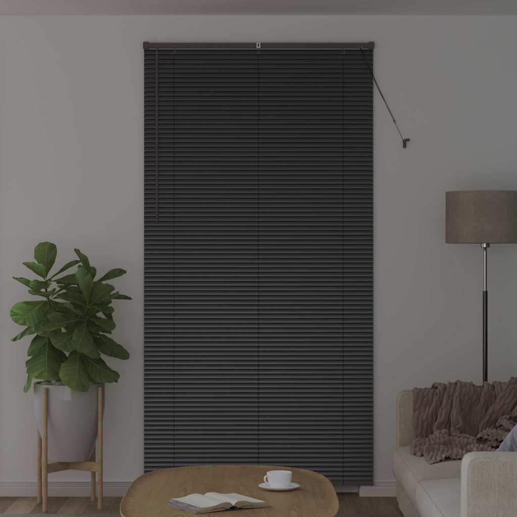 Persienner Sort 220 x 115 cm 25 mm Aluminium