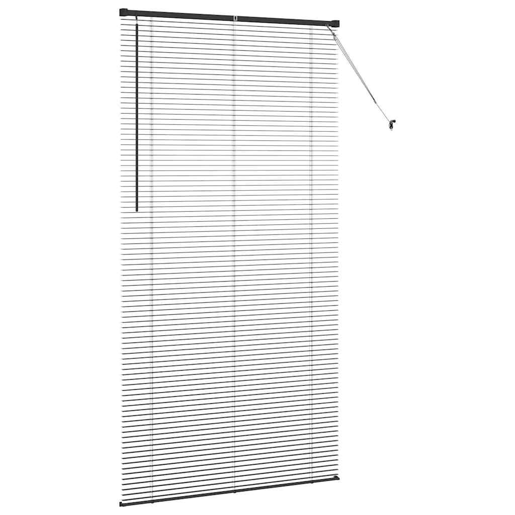 Persienner Sort 220 x 115 cm 25 mm Aluminium