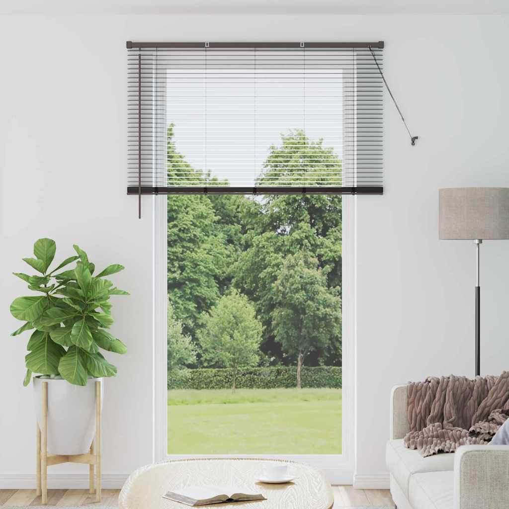 Persienner Sort 220 x 125 cm 25 mm Aluminium