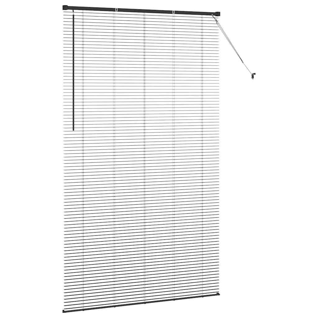 Persienner Sort 220 x 130 cm 25 mm Aluminium