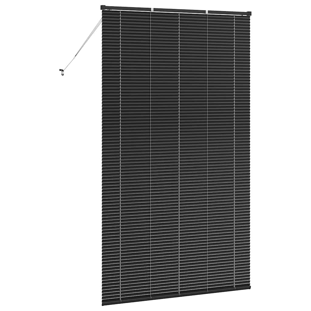 Persienner Sort 220 x 130 cm 25 mm Aluminium