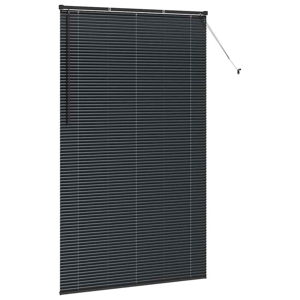 Persienner Sort 220 x 135 cm 25 mm Aluminium