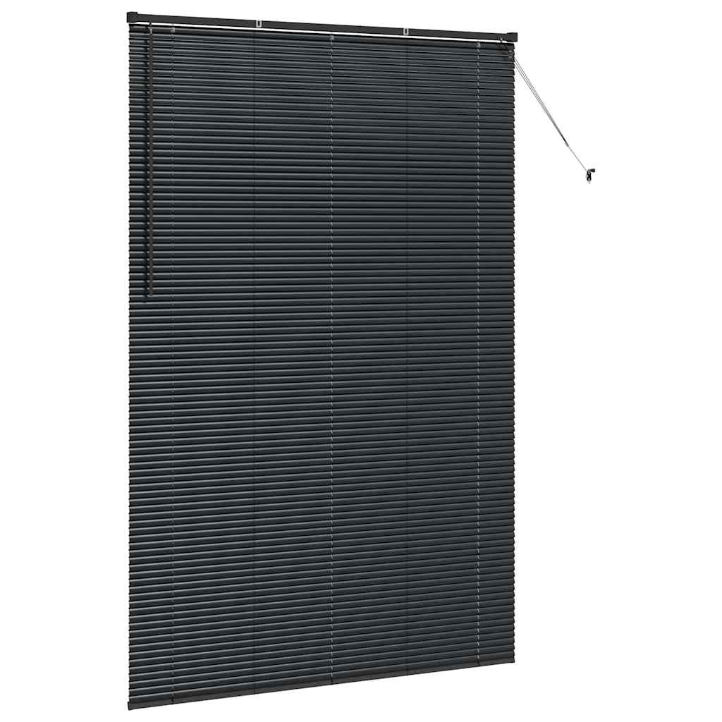 Persienner Sort 220 x 140 cm 25 mm Aluminium