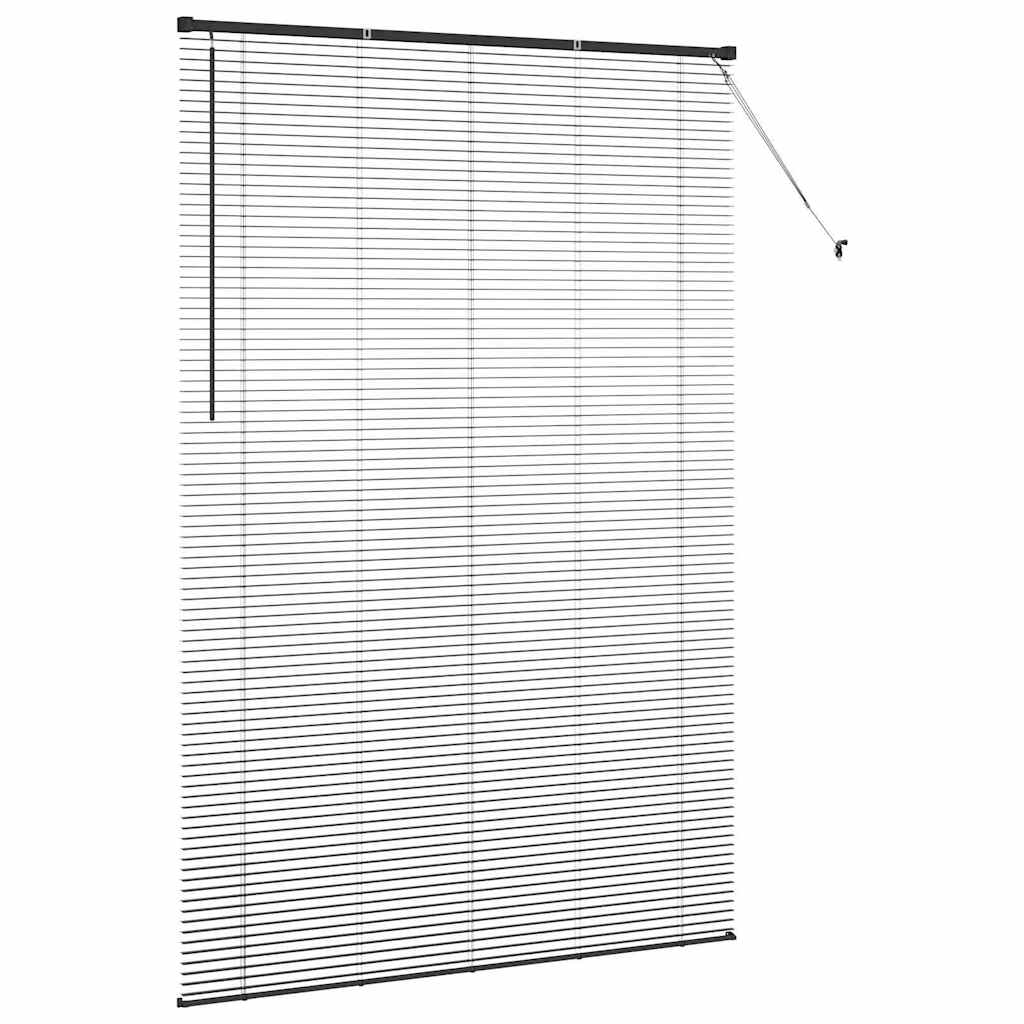 Persienner Sort 220 x 145 cm 25 mm Aluminium