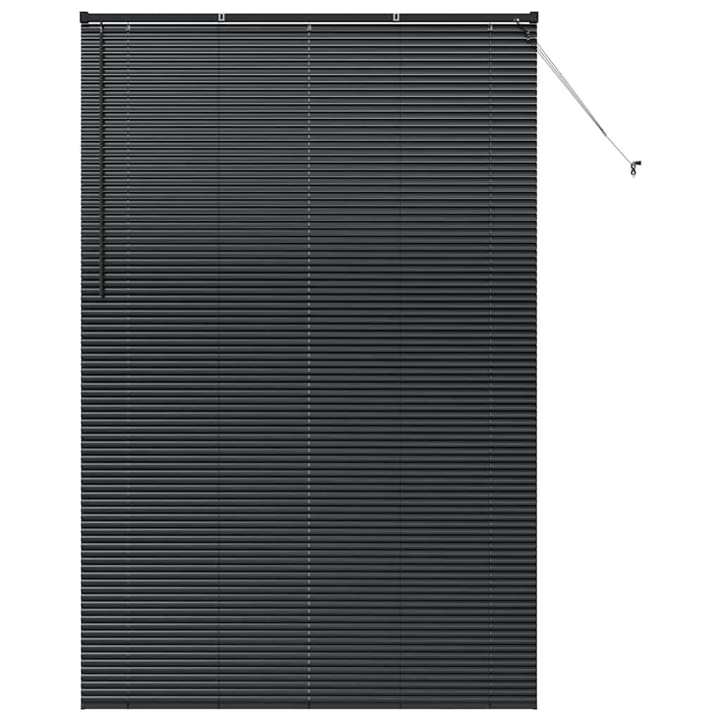Persienner Sort 220 x 145 cm 25 mm Aluminium