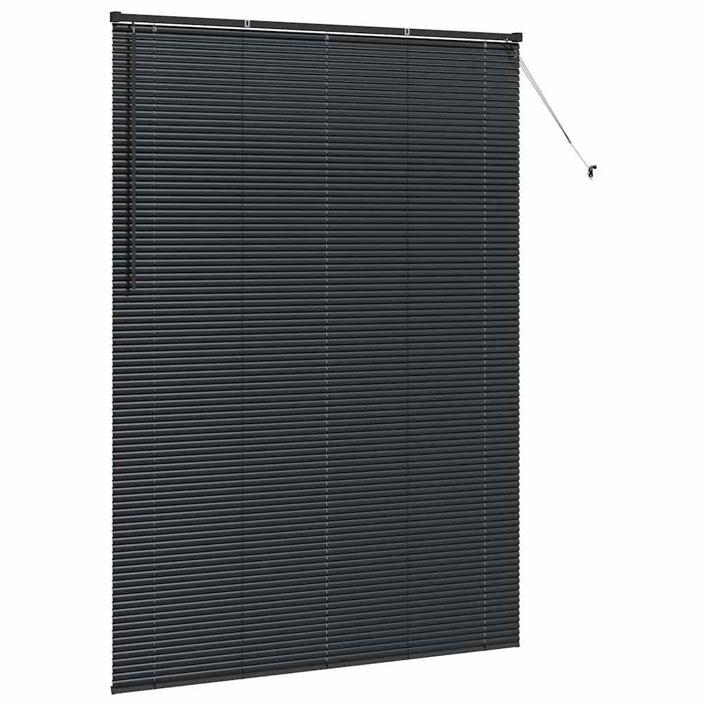 Persienner Sort 220 x 155 cm 25 mm Aluminium