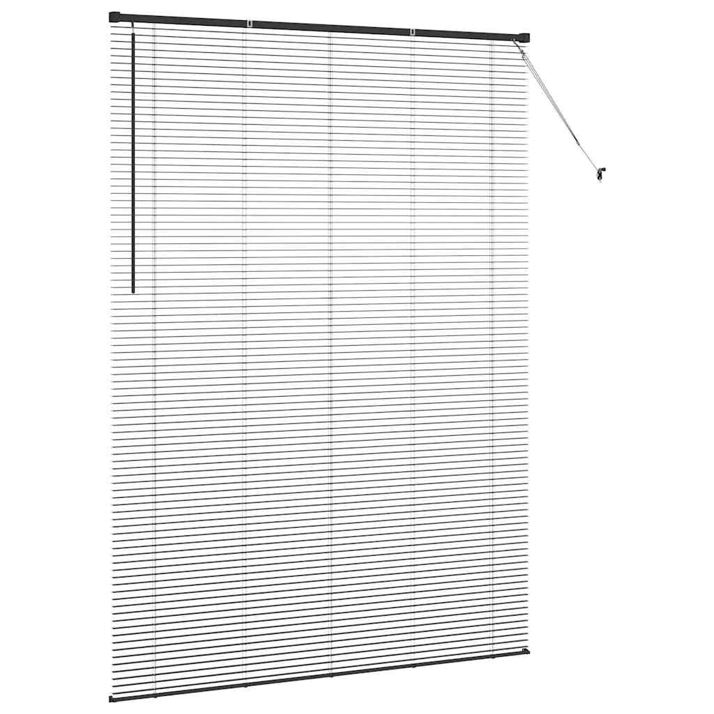 Persienner Sort 220 x 155 cm 25 mm Aluminium