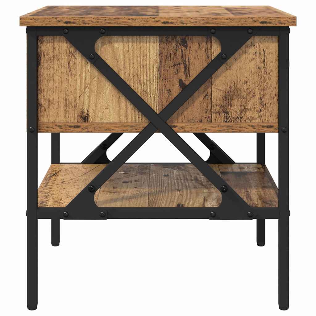 Sengebord Gammelt træ 40 x 42 x 45 cm Laminat træ og metal