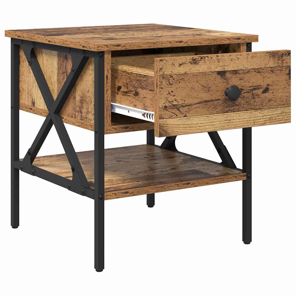 Sengebord 2 stk. Gammelt træ 40 x 42 x 45 cm