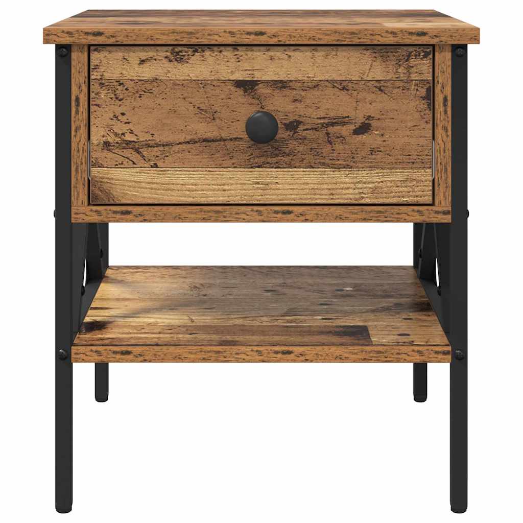 Sengebord 2 stk. Gammelt træ 40 x 42 x 45 cm