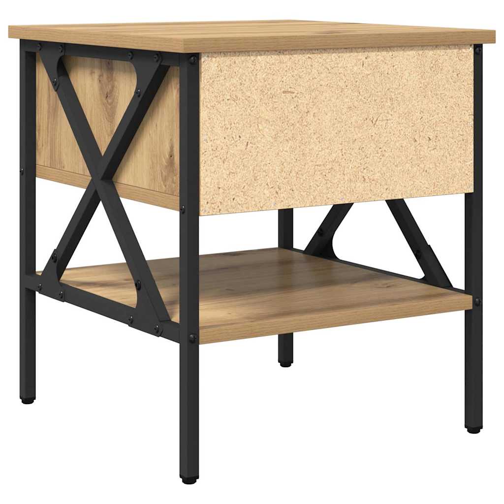Sengebord artisan eg 40 x 42 x 45 cm Laminat træ og metal