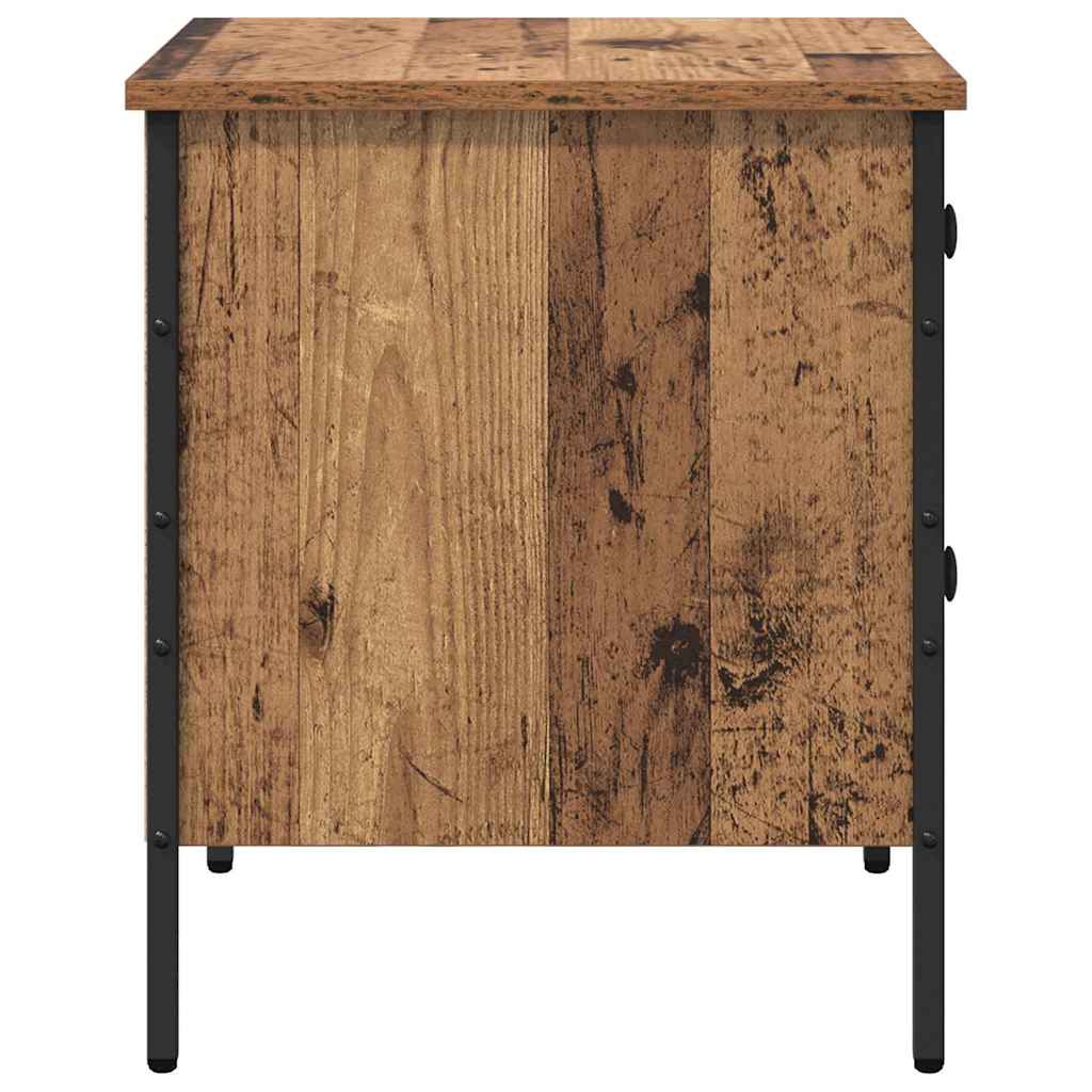 Sengebord Gammelt træ 40 x 42 x 50 cm Laminat træ og metal