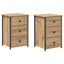 Natskab 2 stk. Brun 40 x 36 x 60 cm Solid genbrugs træ