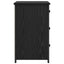 Natskab med skuffe Sort eg 40 x 36 x 60 cm Solid genbrugs træ