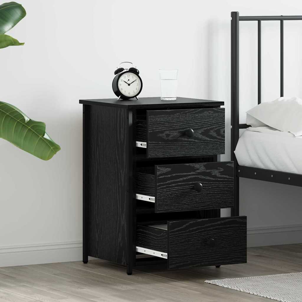 Natskab 2 stk. Sort eg 40 x 36 x 60 cm Solid genbrugs træ