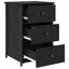 Natskab 2 stk. Sort eg 40 x 36 x 60 cm Solid genbrugs træ