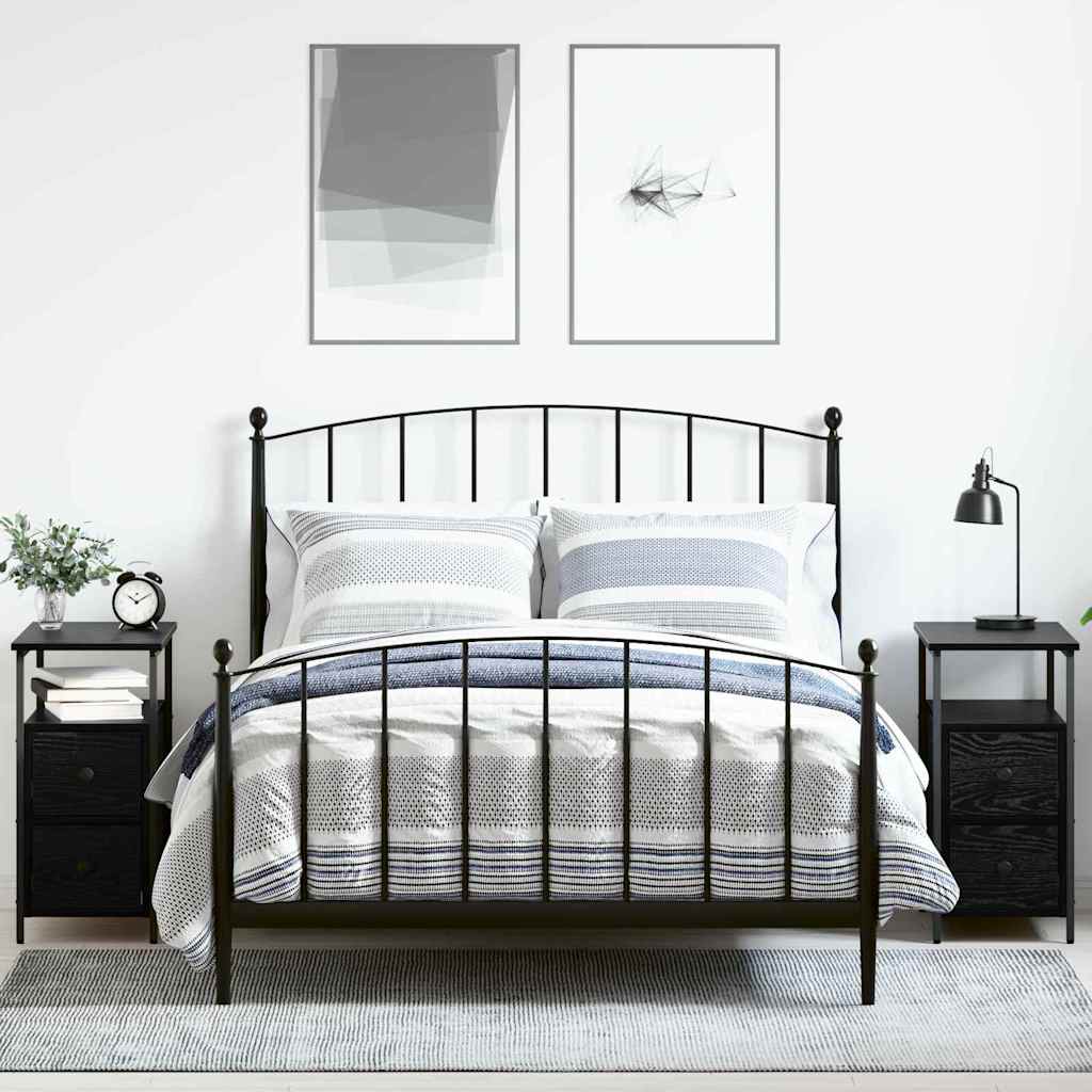 Natskab 2 stk. Sort eg 30 x 60 x 60 cm Konstrueret træ