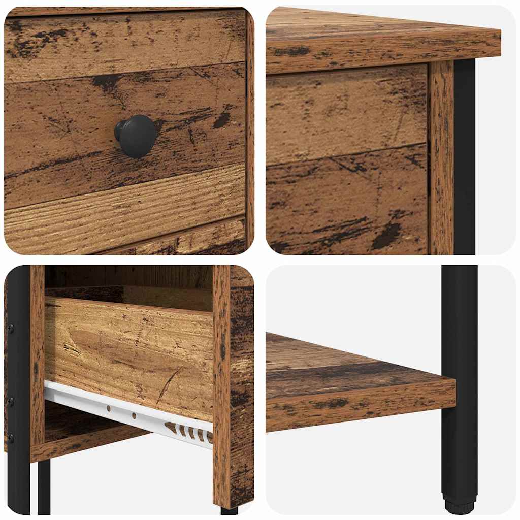 Natskab 2 stk. Gammelt træ 32 x 42 x 70 cm Konstrueret træ