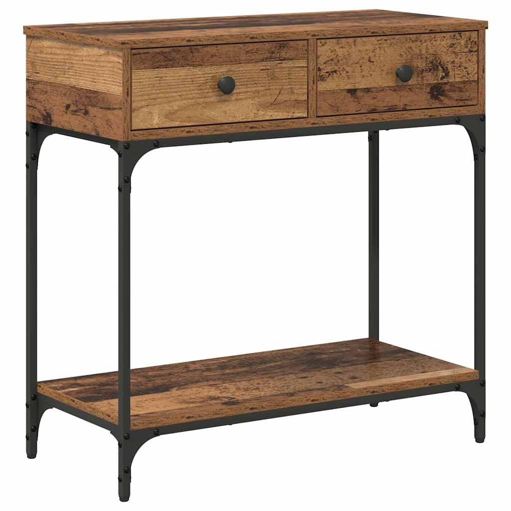 Konsolbord Gammelt træ 75 x 34,5 x 75 cm Konstrueret træ